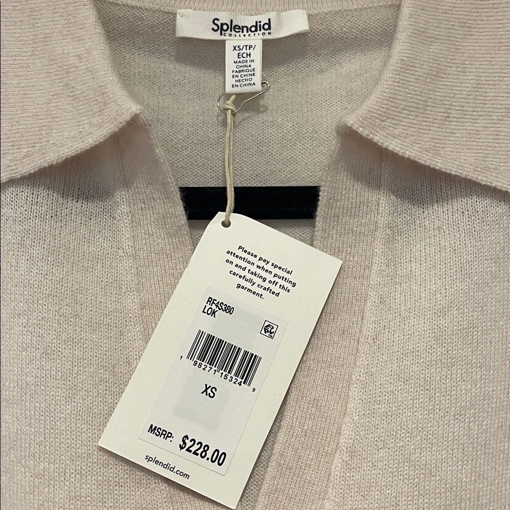NWT - Splendid 100% Cashmere Sweater - Size XS - Picture 4 of 7